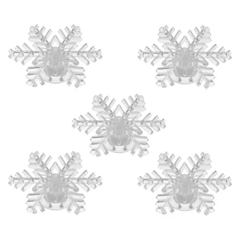 

5Pcs Christmas Creative Snowflake Attractive Color Light Sucker Lamp LED Lamp Night Light for Bar Window Hotel Home