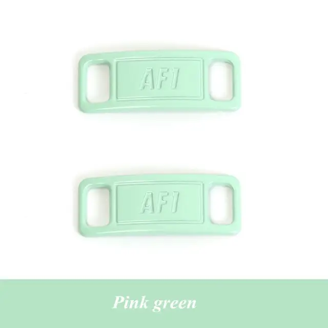 Air Force One Shoelace Buckle Metal Shoelaces AF1 Shoe Accessories Metal Lace Lock Sneaker Kits Metal Lace Buckle Pink green