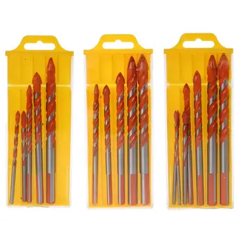 

5Pcs/7Pcs Triangle Handle Alloy Multifunctional Drill Bits 3-12mm Blade Diameter for Electric Drill Accessories