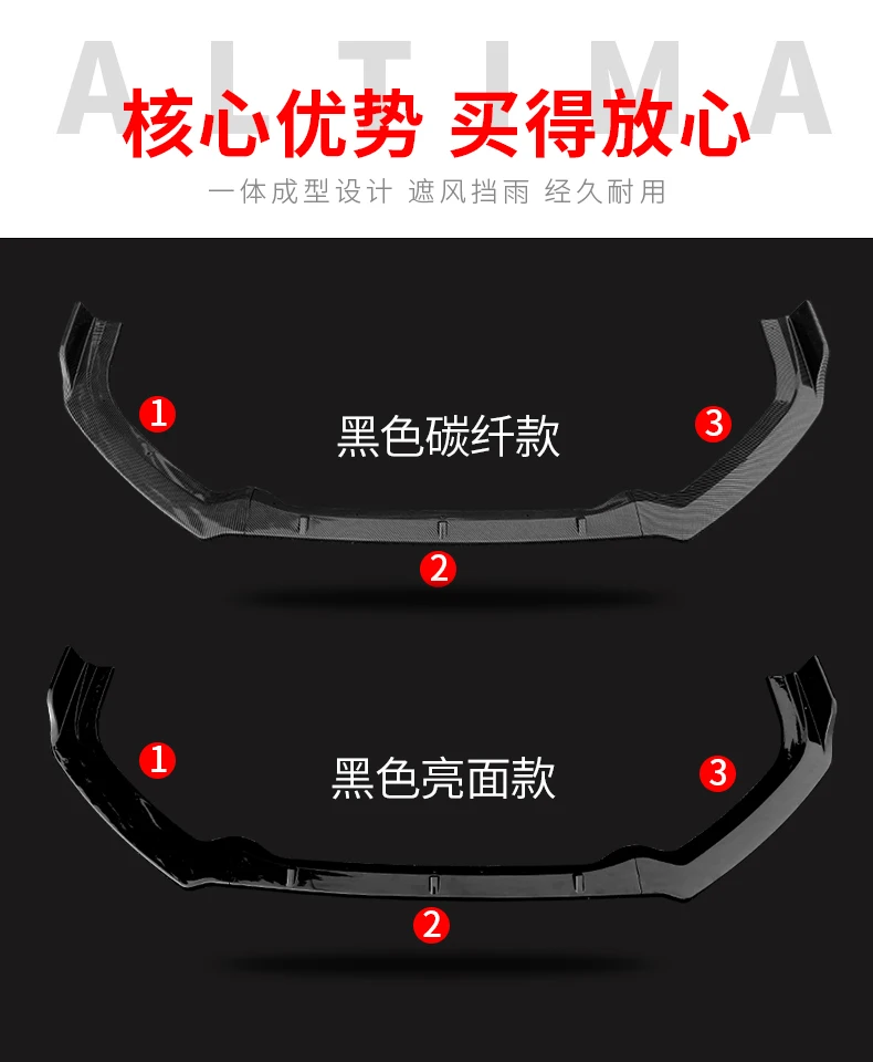 Автомобильный Стайлинг для NISSAN 7th Teana, передняя лопата, маленькая, объемная, 7 поколение, ремонт, украшение, передняя губа, автозапчасти