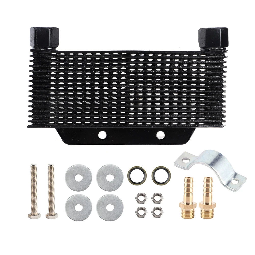 15 Row Black Engine Oil Cooler Cooling Radiator Universal Accessory for 125 250CC Motorcycle
