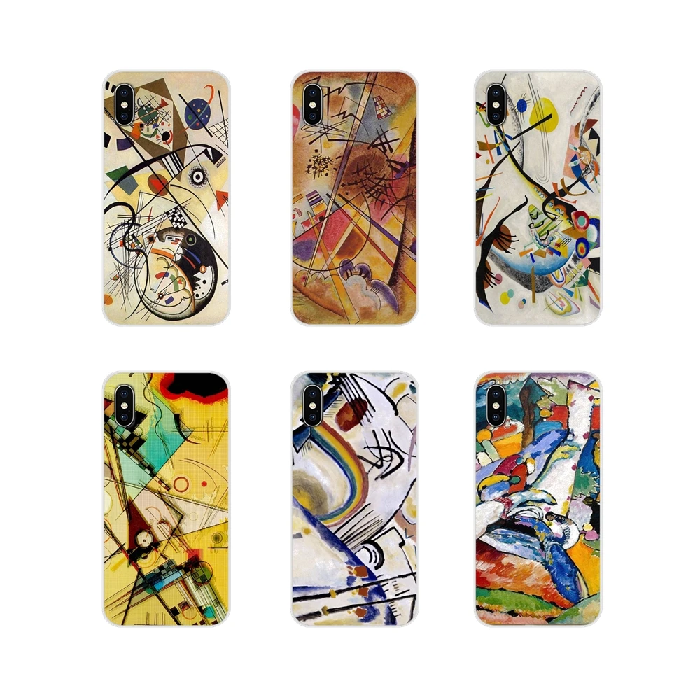 Прозрачный мягкий чехол для Samsung Galaxy A3 A5 A7 A9 A8 Star A6 Plus 2018 2015 2016 2017 Wassily Kandinsky