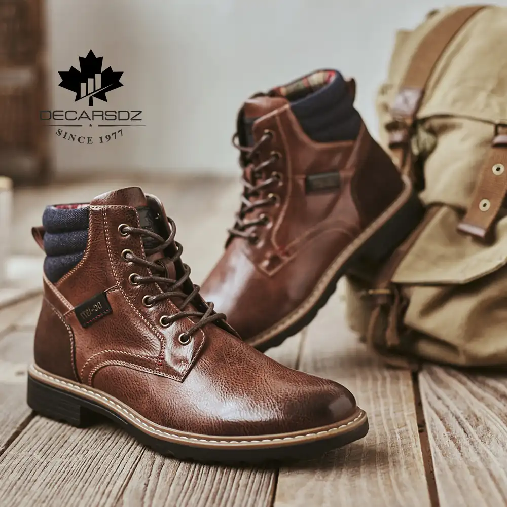 leather boots man