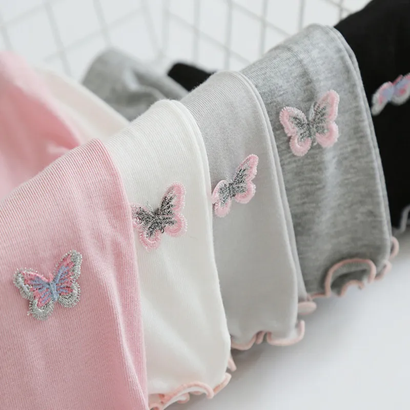 Girls Pants Kids Pants Girls Trousers 2-10Years Girls Summer Leggings Kids Knee Length Five-point Pants Children Trousers Thin Modal Bottoms Leginsy Baby Clothes