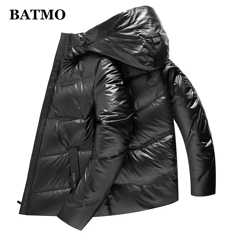BATMO, Новое поступление, зимняя высококачественная мужская куртка с капюшоном на 80% белом утином пуху, водонепроницаемый пуховик 9928