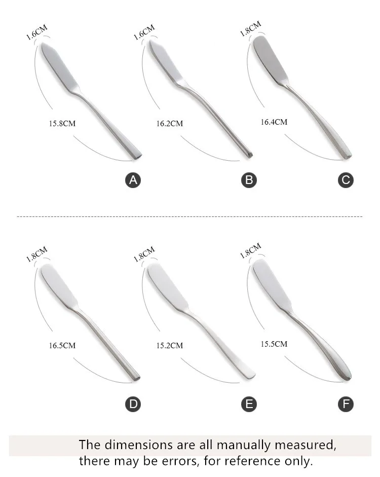 Description Picture 4 of item304 Stainless Steel Butter Knife, Jam Spatula, Butter Spreading Sauce, Cheese, Western Cheese, Kitchen Tools, Tableware