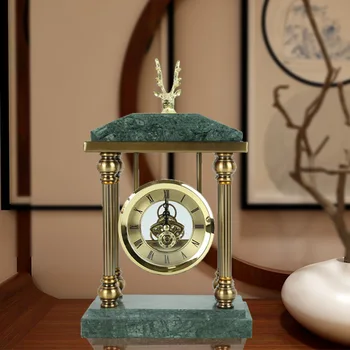 

European Watch Decoration Clock Clock Living Room Table Retro Clock Clock American TV Cabinet Pendulum Clock Desktop Clock