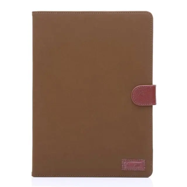 Модный Ретро дизайн чехол для Apple iPad 6 с подставкой сна чехол для ПК, планшета PU кожаный чехол+ экран для iPad Air 2 - Цвет: sky brown