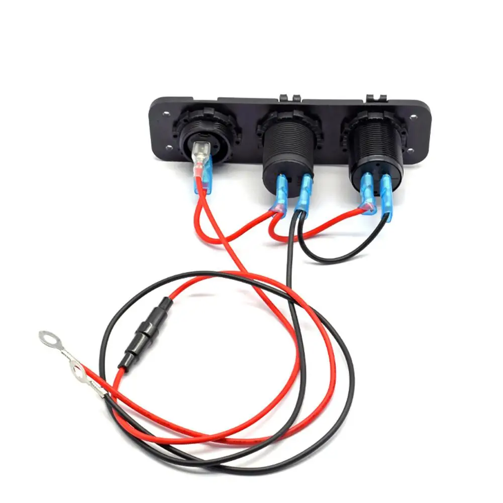 QC3.0 прикуриватель адаптер питания от сети 12 В двойной USB зарядное устройство выход адаптера питания и светодиодный дисплей для автомобиля лодки морской