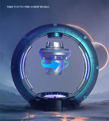 Haut parleur flottant en lévitation, avec Bluetooth, Rotation de 360 degrés, bouton de commande tactile, LED colorées 