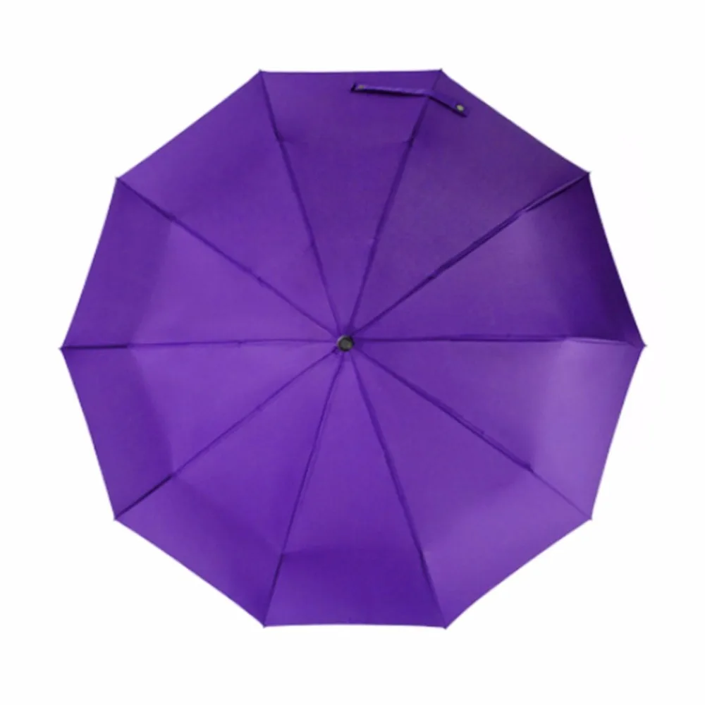 Полностью автоматическая установка для монтажа на солнце зонтик складной зонт в три сложения с 10 спицами Бизнес зонтик Для мужчин Для женщин Зонт усиленный Прямая