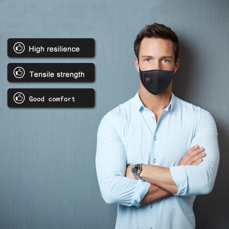 

PM2.5 Dust Masks - Respirator Mask With Breath Valve Anti-Dust Anti Pollution Face Mouth Mask Breathable For Men Women