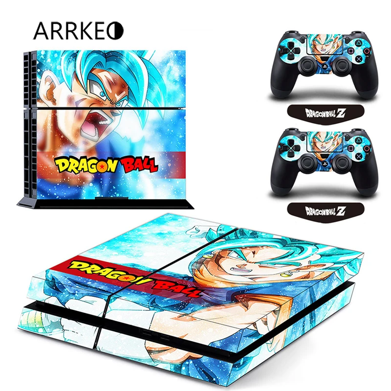 ARRKEO Dragon Ball Vegetto виниловые наклейки для sony PS4 приставка PlayStation& 2 контроллер аксессуары светодиодный световой бар