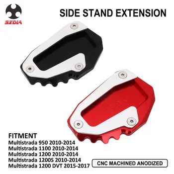 

Motorcycle Side Kickstand Kick Stand Extension Plate Pad For Ducati Multistrada 950 1100 1200 1200S 1200 DVT 2010-2017 2014 2015