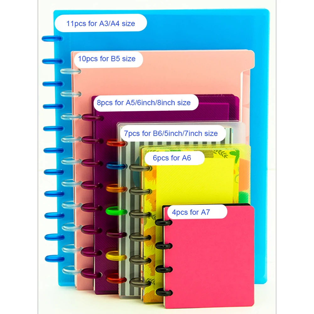 Fromthenon 30/50pcs/box Colorful Disc Binding Discs Rings for Mushroom Hole Discbound Planner Binder Notebook Binding Supplies