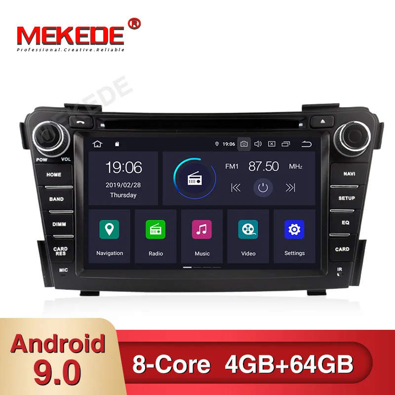 PX5 android 9,0 4 Гб+ 64 ГБ Автомобильный мультимедийный плеер навигация gps DVD для HYUNDAI I40 2011- с WiFi BT carplay USB радио navi