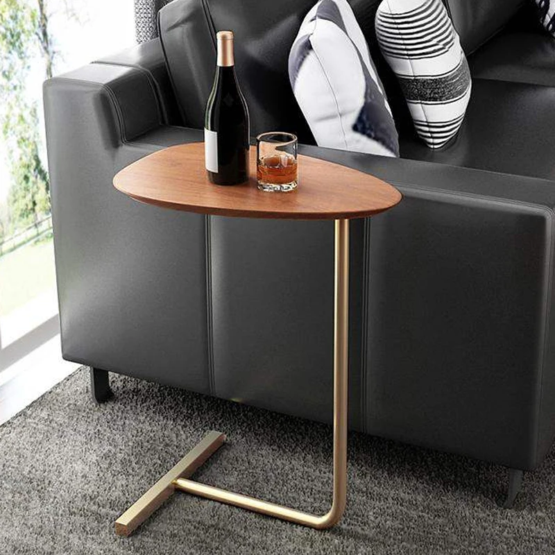 

Simple Wooden Golden Iron Metal Mini Coffee End Tables Sofa Side Wine Food Tea Plate Tray Home Living Room Furniture Nightstand