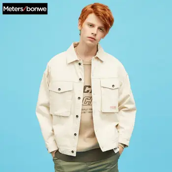

Metersbonwe Denim Jackets 2020 New Spring Men Coat Casual Teens Denim Jacket Trendy handsome Denim Tooling Jackets
