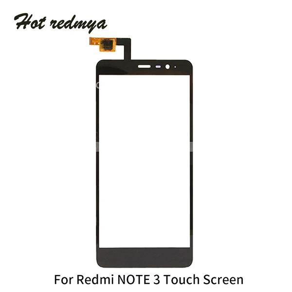 Сенсорный экран для Xiaomi Redmi Note 2 3 5A 4X Внешний стеклянный объектив дигитайзер передняя панель Замена датчика+ Инструменты - Цвет: For Note 3 Black