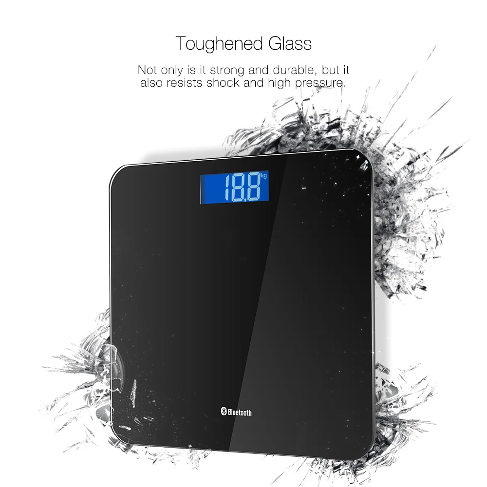 Digoo lcd Bluetooth весовые весы Измерение веса человеческого тела приложение запись отслеживание весы DG-B8025