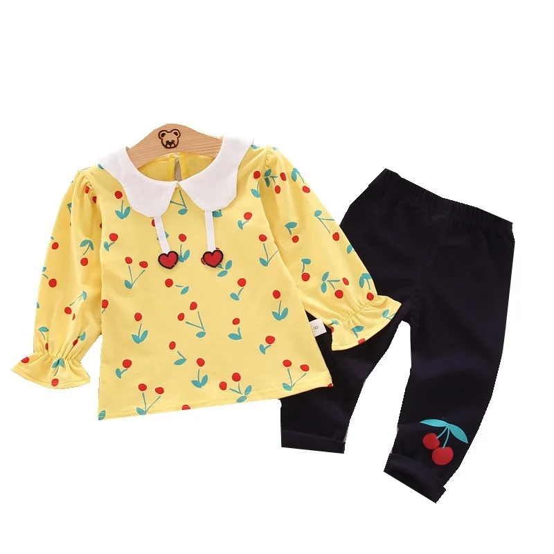 

Spring Autumn Children Clothes Suit Baby Boy Girl Casual Printing T-Shirt Pants 2Pcs/set Toddler Cotton Clothing Kids Tracksuits