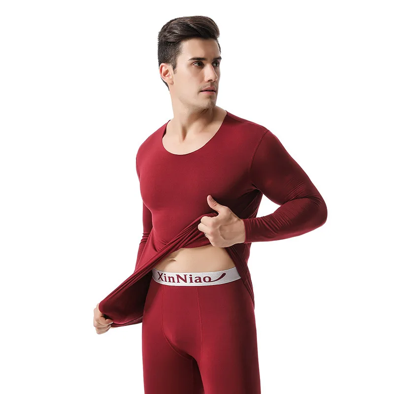 New Men Trackless Thermal Underwear Young Warm and Thickened Cotton Long John Suits long johns tesco Long Johns