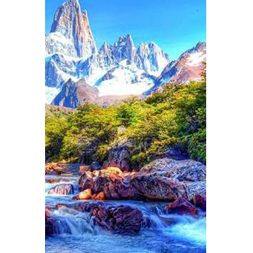 Pittura Diamante 5D Fai Da Te Mountain Peak Picture Square Round Diamond Art Sale Paesaggio Kit Punto Croce Decorazione Domestica Wg2722