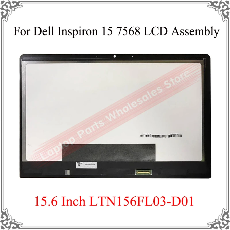 

Оригинальный ЖК-дисплей сборки для Dell Inspiron 15 7568 6M8E UHD 4 K ЖК-дисплей + сенсорный экран + рамка Экран планшета рамка сборки LTN156FL03-D01