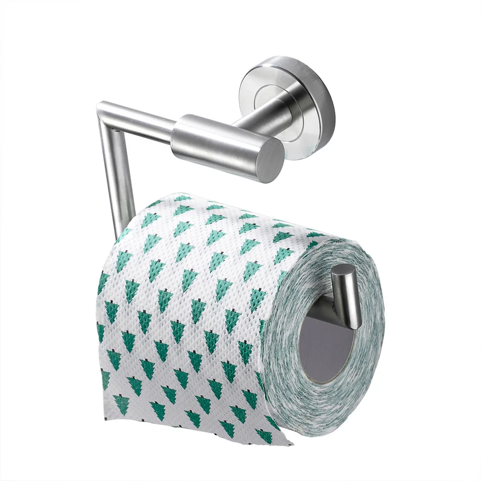 

Wall Mount Toilet Paper Holder 304 Stainless Steel Brushed Bathroom Tissue Towel Accessories Rack Holders