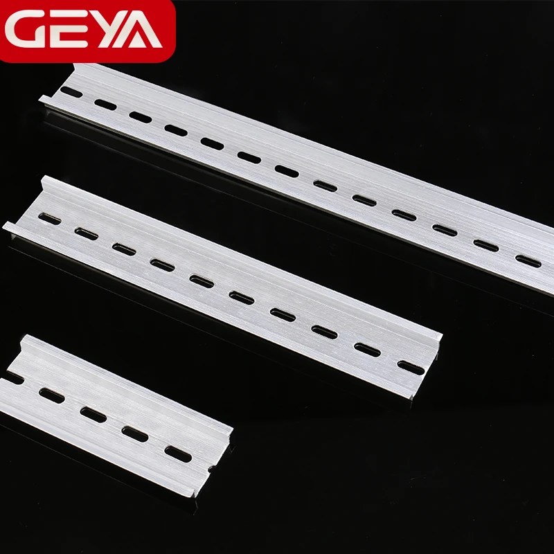 

GEYA Guide Rail Aluminum Universal Type 35mm Slotted DIN Rail Long 10cm 20cm 30cm Thickness 1mm