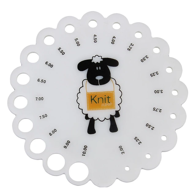 Sheep Round Sizes 2 mm -10 mm Measure Rule Knitting Needle Gauge Tool  Accessory -Stitch Gauge - AliExpress