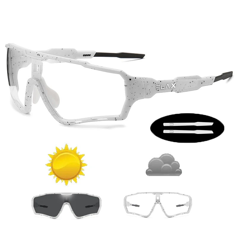 ELAX Stylish Photochromic Sports Sunglasses