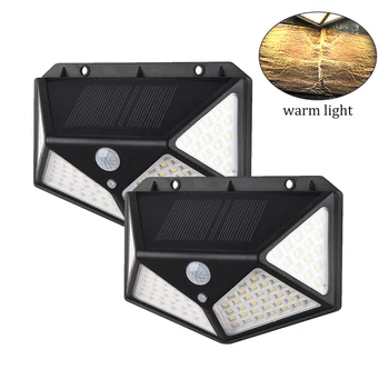 

100 Led 3 Modes Solar Lights PIR Motion Senso Sensing Street Lights Security Outdoor Decoration Wall Light For Garden Decoration