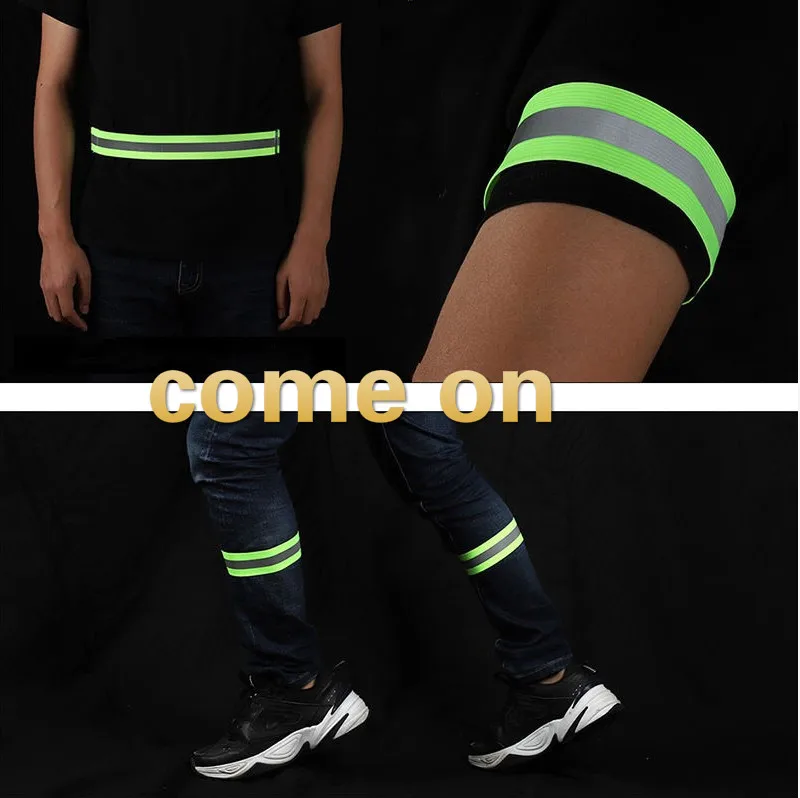 Chaleco reflectante con correa elástica para el brazo, banda de advertencia de emergencia para correr de noche deportes de ciclismo, banda de seguridad para el brazo