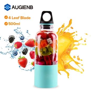 

500ml Electric Vegetables Fruit Juicer Cup Sports Bottle Kitchen Mini Food Processor USB Rechargeable 45 Seconds Quick Juicing