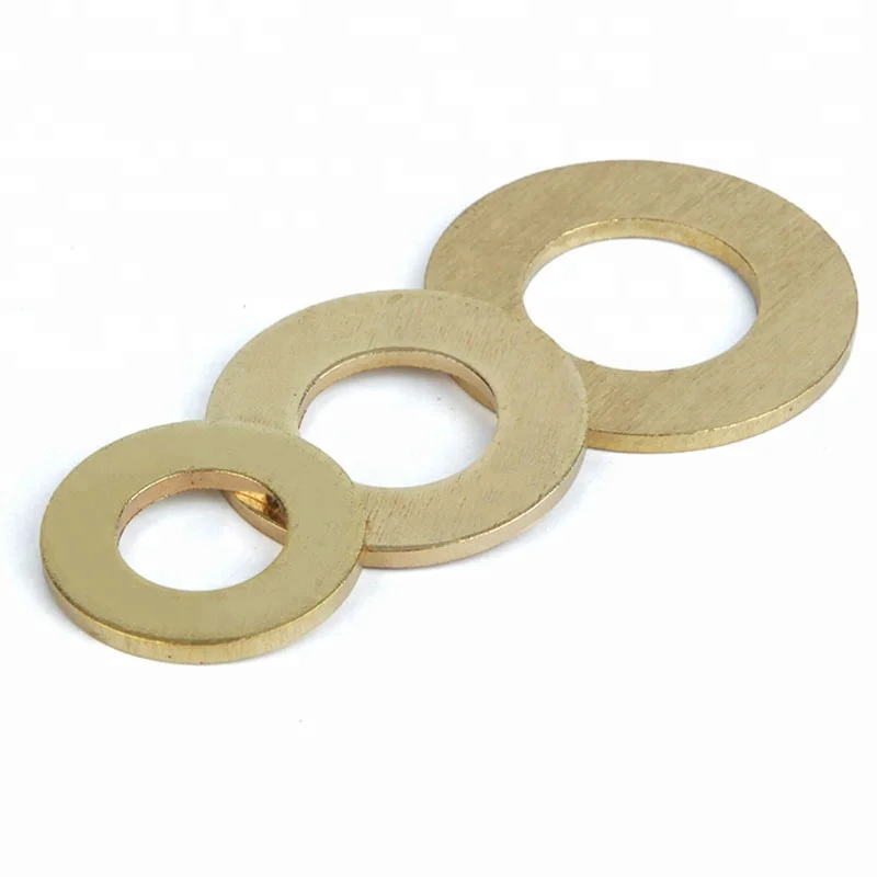 50Pcs DIN125 ISO7089 M2 M2.5 M3 M4 M5 M6 M8 Meson Pad Sheet Metal Collar Brass Flat Washer HW049