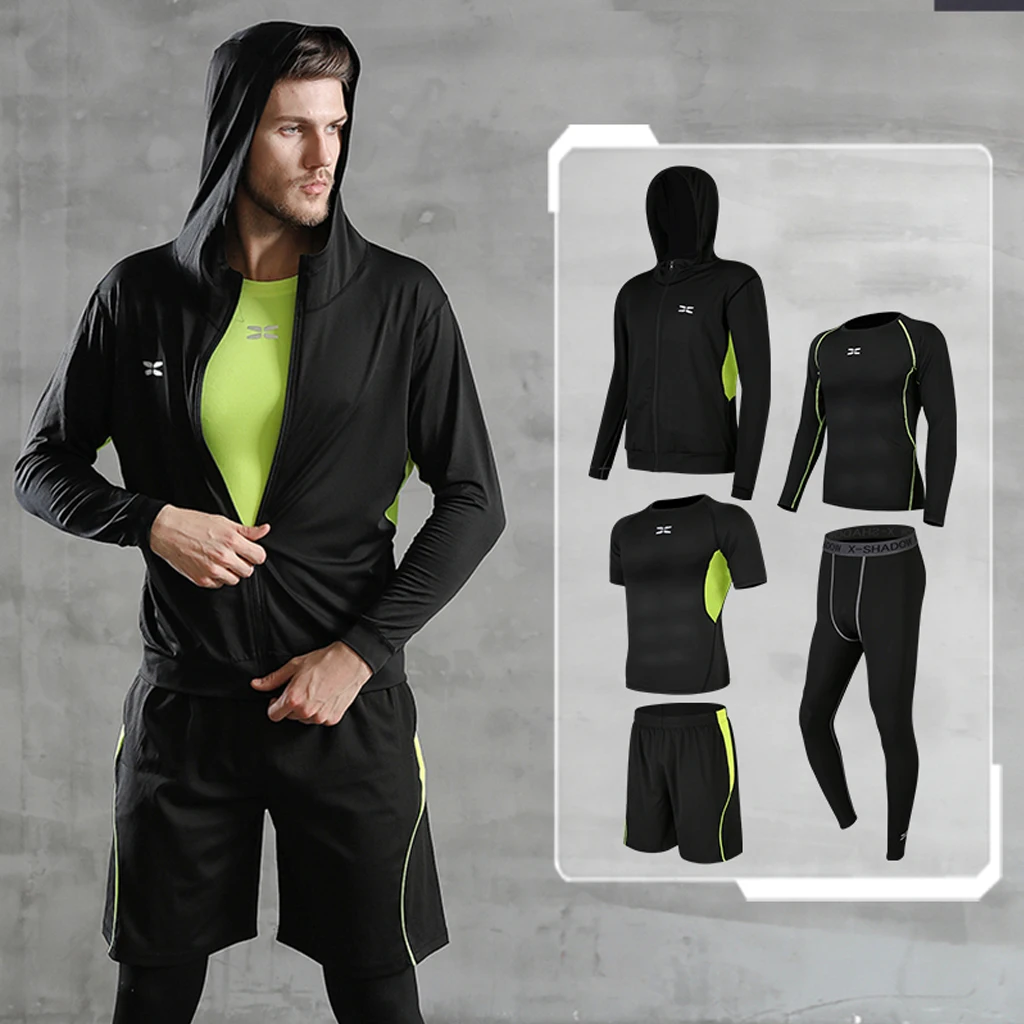 

Men's Tracksuit Sports Suit Gym Fitness Compression Clothes Running Jogging Sport Wear Exercise Workout Tights