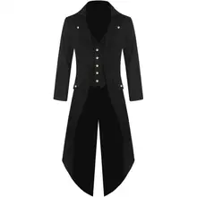 Костюм для взрослых мужчин в викторианском стиле, 4 цвета, смокинг, фрак, Готический стимпанк, Тренч, платье, наряд, пальто, Униформа, фрак, вечерние