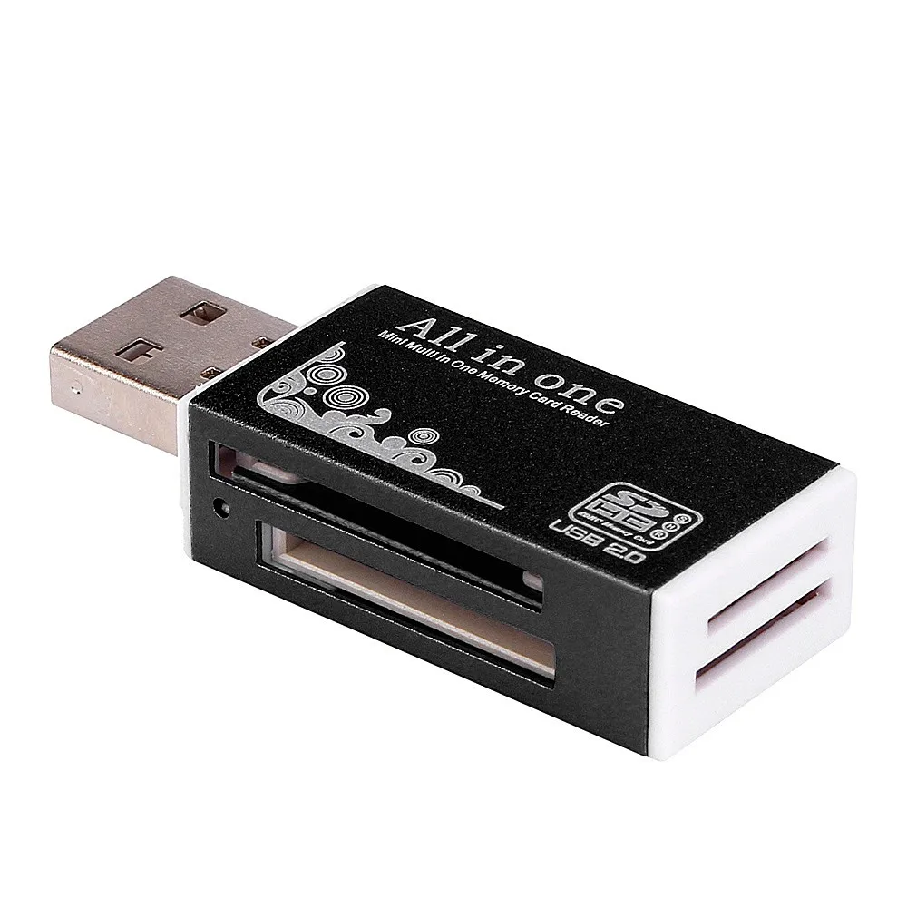 Высококачественный Мини-считыватель карт USB 2,0 все в 1 мульти карта памяти Адаптер для картридер 2 микро-sd TF M2 MMC дропшиппинг z0923