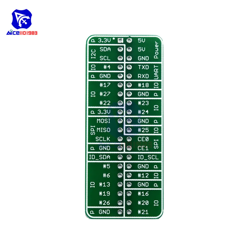 Diymore WeMos GPIO справочная карта Модуль платы V1.0.0 для Raspberry Pi Модель B+/Pi 2/Pi 3