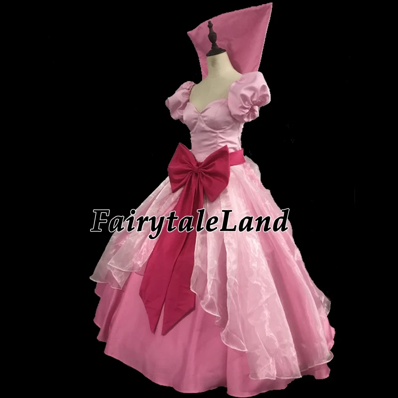 Princess and the Frog Charlotte La Bouff Costume | Halloween Cosplay Princess Tiana Lottie Pink Dress Outfit image 4