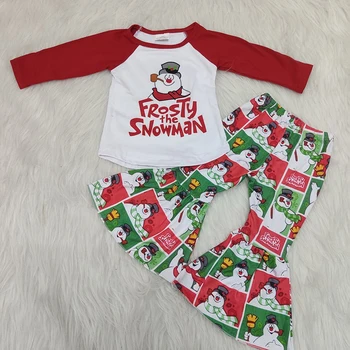 

Baby Girls Christmas Outfits Clothes, Infant Girls Boutique Sets, Fall Frosty Snowman Boutique Kids Clothing
