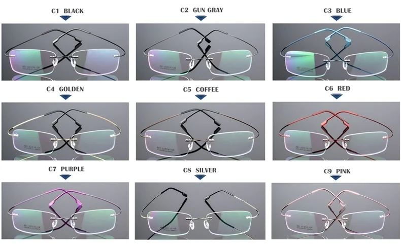 SUMONDY без оправы титановые очки с оправой из сплава рамка для мужчин и женщин квадратные Простые Стеклянные очки прочность рецепт оправы для глаз UF60