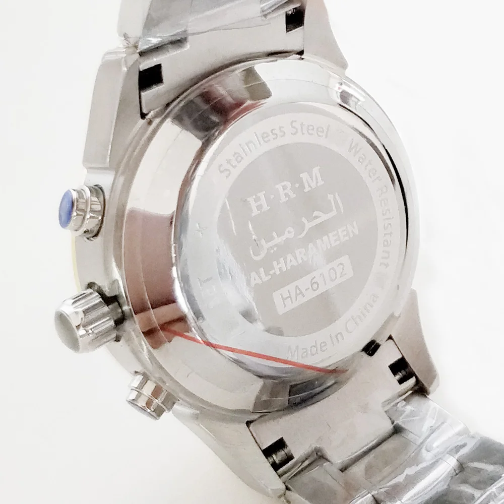 Часы с мусульманским азаном, 6102 WA-10, 32 мм, нержавеющая сталь, автоматические часы для молитвы, для мусульманских друзей