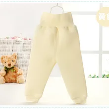 Новинка года; сезон весна-осень; модная детская одежда; хлопковые Модные теплые брюки с высокой талией для малышей; Детские хлопковые брюки