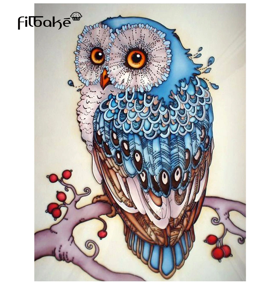 

5D DIY Diamond Painting Full Square Owl Diamond Embroidery Mosaic Picture Of Rhinestone Animal Christmas Decoration Home Poster