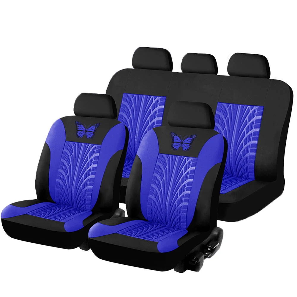 Авто сиденья общего сиденья набор Универсальный ButterflyPattern вышивка автомобильный чехол для сиденья полного комплекта аксессуары для интерьера