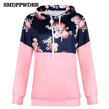 

Women Hoodie Autumn Winter Large size Loose Pullovers 2019 New Ladies Hooded Tops Long-sleeved Print Casual Hoodie