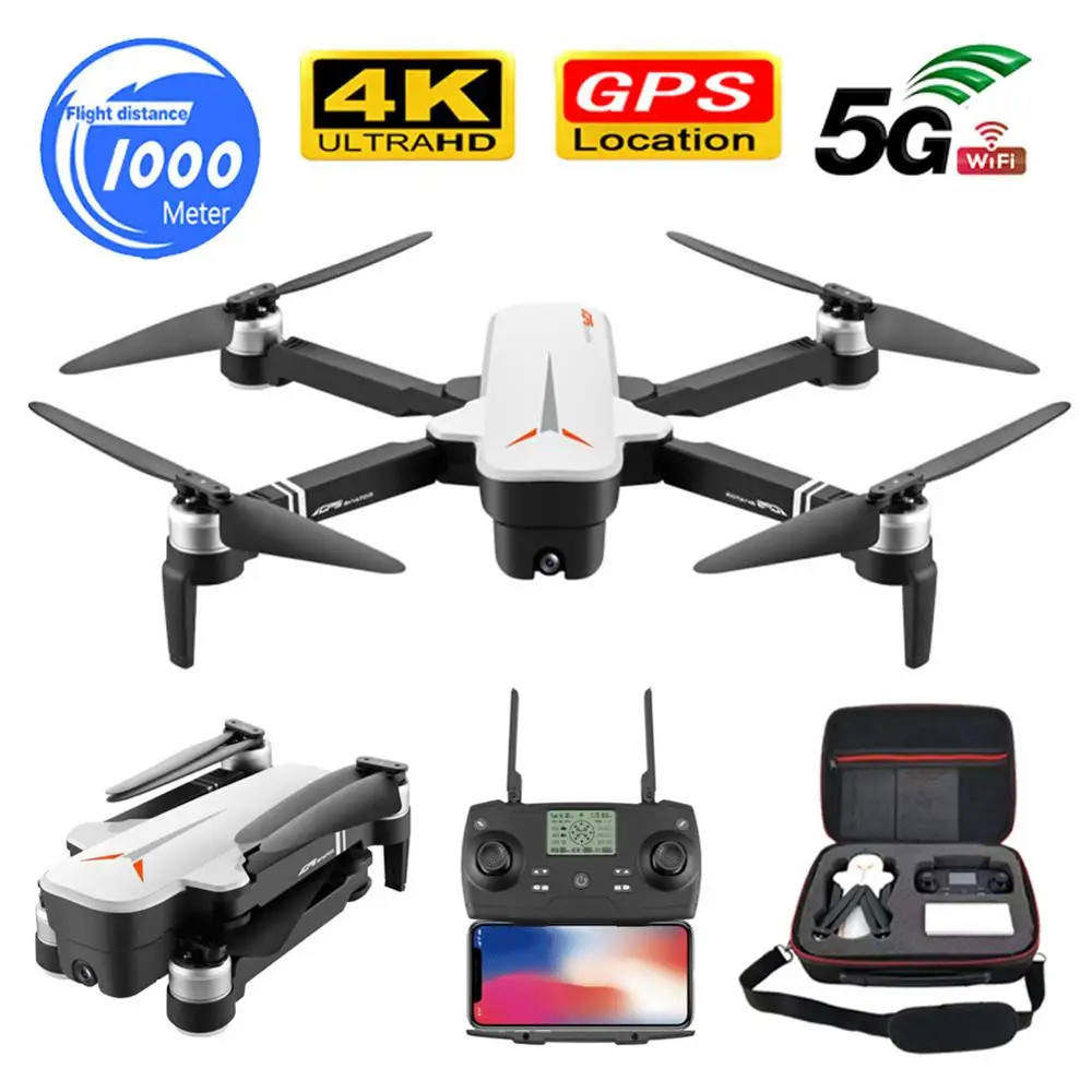 Квадрокоптер профессиональный 1000 м GPS HD двойная камера FPV Wi Fi|Радиоуправляемые