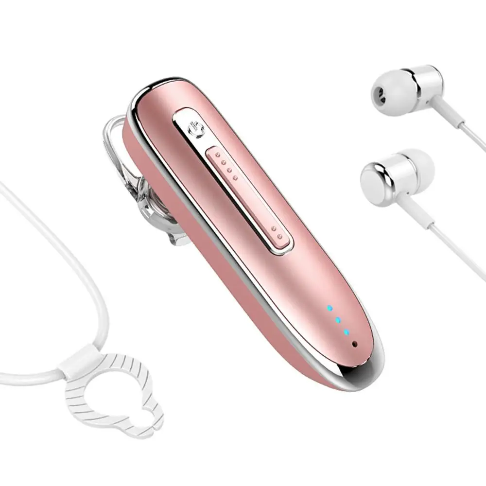 Rose Red K2 Bluetooth гарнитура Handsfree Наушники наушники беспроводные стерео шейные наушники Клипсы длинные резервные игровые музыкальные наушники Заушник - Цвет: Rose Red